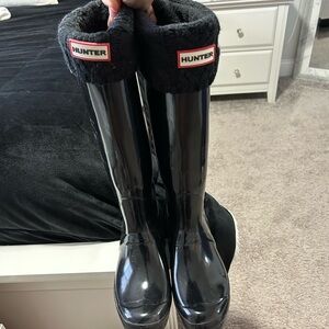 Hunter Black Winter & Rain Boots size 8! Like new